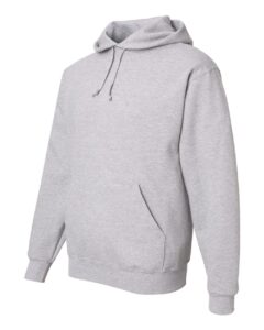 JERZEES 4997MR Unisex Super Sweats NuBlend® Hooded Sweatshirt – Ash (side)