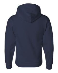 JERZEES 4997MR Unisex Super Sweats NuBlend® Hooded Sweatshirt – J. Navy (back)