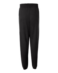 Hanes P650 Unisex EcoSmart® Sweatpants – Black (back)