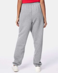 Hanes P650 Unisex EcoSmart® Sweatpants – Light Steel (on model back)
