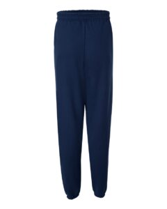 Hanes P650 Unisex EcoSmart® Sweatpants – Navy (back)