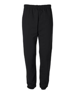 JERZEES 4850MR Unisex Super Sweats NuBlend® Sweatpants with Pockets – Black
