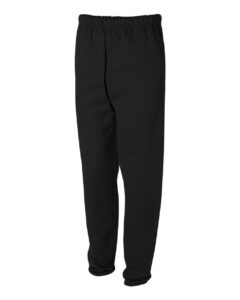 JERZEES 4850MR Unisex Super Sweats NuBlend® Sweatpants with Pockets – Black (side)