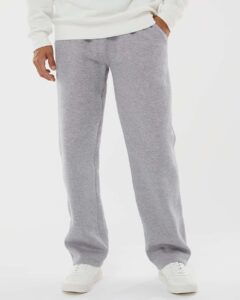 J. America 8992 Men’s Premium Open-Bottom Sweatpants – Oxford (on model)
