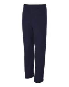 JERZEES 974MPR Unisex NuBlend® Open-Bottom Sweatpants with Pockets – J. Navy (side)