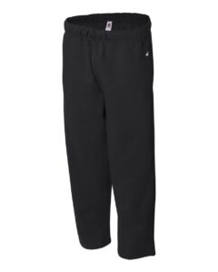 Badger 1277 Men’s Open-Bottom Sweatpants – Black (side)