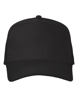 Valucap 8869 Five-Panel Twill Cap – Black