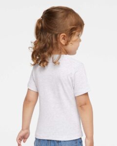 Rabbit Skins 3401 Infant Cotton Jersey Tee – Ash (on model back)