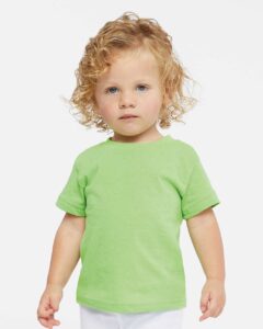 Rabbit Skins 3401 Infant Cotton Jersey Tee – Key Lime (on model)