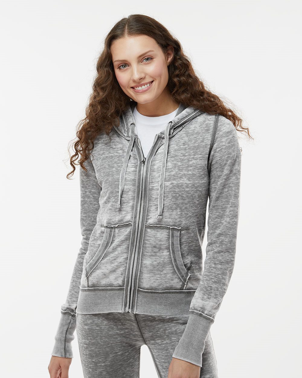 J. America 8913 Women’s Zen Fleece Full-Zip Hooded Sweatshirt J. America 8913 Women’s Zen Fleece Full-Zip Hooded Sweatshirt