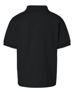 Gildan 8800B Youth DryBlend® Jersey Polo – Black (back)