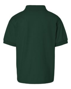 Gildan 8800B Youth DryBlend® Jersey Polo – Forest Green (back)