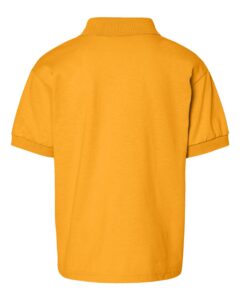 Gildan 8800B Youth DryBlend® Jersey Polo – Gold (back)