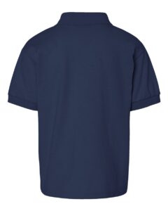 Gildan 8800B Youth DryBlend® Jersey Polo – Navy (back)