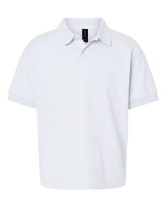 Gildan 8800B Youth DryBlend® Jersey Polo – White