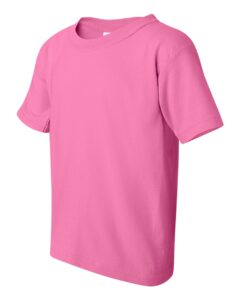 Gildan 5000B Youth Heavy Cotton™ T-Shirt – Azalea (side)