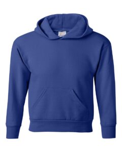 Hanes P473 Youth EcoSmart® Hooded Sweatshirt – Deep Royal