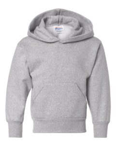Hanes P473 Youth EcoSmart® Hooded Sweatshirt – Light Steel