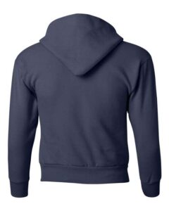 Hanes P473 Youth EcoSmart® Hooded Sweatshirt – Navy (back)