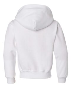 JERZEES 996YR Youth NuBlend® Hooded Sweatshirt – White (back)
