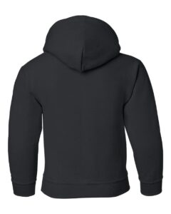 Gildan 18500B Youth Heavy Blend™ Hooded Sweatshirt – Black (back)