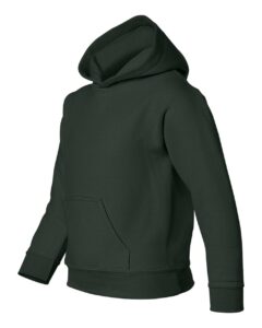 Gildan 18500B Youth Heavy Blend™ Hooded Sweatshirt – Forest (side)