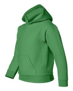 Gildan 18500B Youth Heavy Blend™ Hooded Sweatshirt – Irish Green (side)