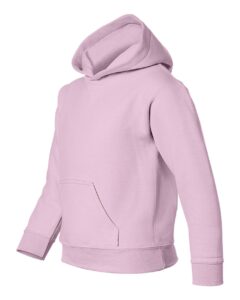 Gildan 18500B Youth Heavy Blend™ Hooded Sweatshirt – Light Pink (side)