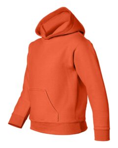 Gildan 18500B Youth Heavy Blend™ Hooded Sweatshirt – Orange (side)