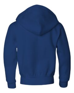JERZEES 993BR Youth NuBlend® Full-Zip Hooded Sweatshirt – Royal (back)