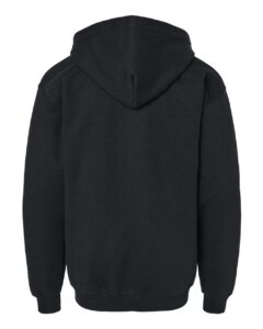 Gildan 18600B Youth Heavy Blend™ Full-Zip Hooded Sweatshirt – Black (back)