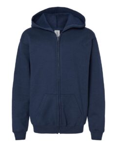 Gildan 18600B Youth Heavy Blend™ Full-Zip Hooded Sweatshirt – Navy