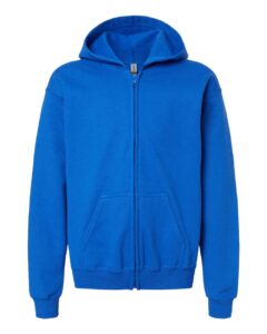 Gildan 18600B Youth Heavy Blend™ Full-Zip Hooded Sweatshirt – Royal