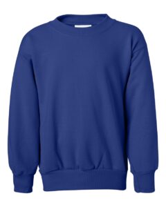Hanes P360 Youth EcoSmart® Crewneck Sweatshirt – Deep Royal