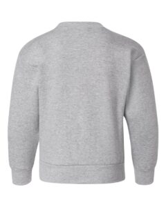 Hanes P360 Youth EcoSmart® Crewneck Sweatshirt – Light Steel (back)