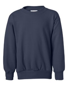 Hanes P360 Youth EcoSmart® Crewneck Sweatshirt – Navy