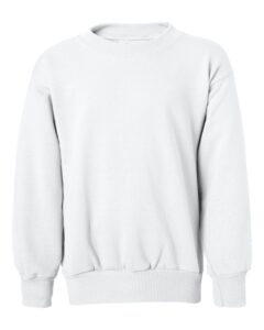 Hanes P360 Youth EcoSmart® Crewneck Sweatshirt – White