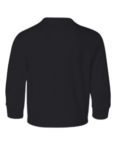 JERZEES 29BLR Youth Dri-Power® Long Sleeve 50/50 T-Shirt – Black (back)