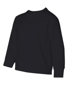 JERZEES 29BLR Youth Dri-Power® Long Sleeve 50/50 T-Shirt – Black (side)