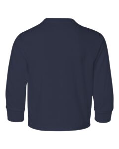 JERZEES 29BLR Youth Dri-Power® Long Sleeve 50/50 T-Shirt – J. Navy (back)