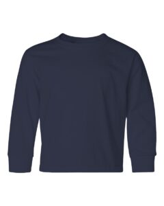 JERZEES 29BLR Youth Dri-Power® Long Sleeve 50/50 T-Shirt – J. Navy