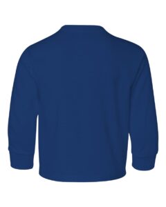 JERZEES 29BLR Youth Dri-Power® Long Sleeve 50/50 T-Shirt – Royal (back)