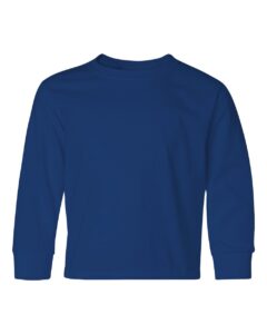 JERZEES 29BLR Youth Dri-Power® Long Sleeve 50/50 T-Shirt – Royal