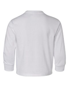 JERZEES 29BLR Youth Dri-Power® Long Sleeve 50/50 T-Shirt – White (back)