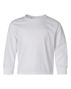 JERZEES 29BLR Youth Dri-Power® Long Sleeve 50/50 T-Shirt – White