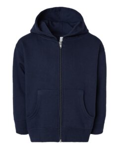Rabbit Skins 3346 Toddler Full-Zip Fleece Hoodie Sweatshirt – Navy