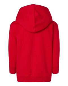 Rabbit Skins 3346 Toddler Full-Zip Fleece Hoodie Sweatshirt – Red (back)