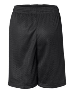 Badger 2207 Youth Pro Mesh 6″ Shorts – Black (back)