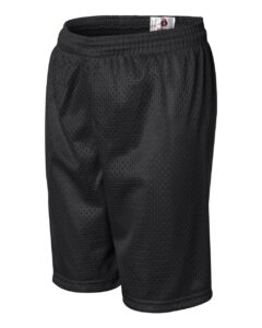 Badger 2207 Youth Pro Mesh 6″ Shorts – Black (side)