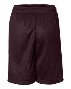 Badger 2207 Youth Pro Mesh 6″ Shorts – Maroon (back)